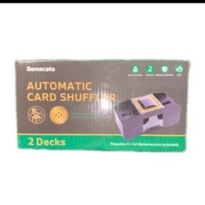 Bemecato Automatic Card Shuffler for 2 Decks Battery Operated W/ 4 AA Batteries